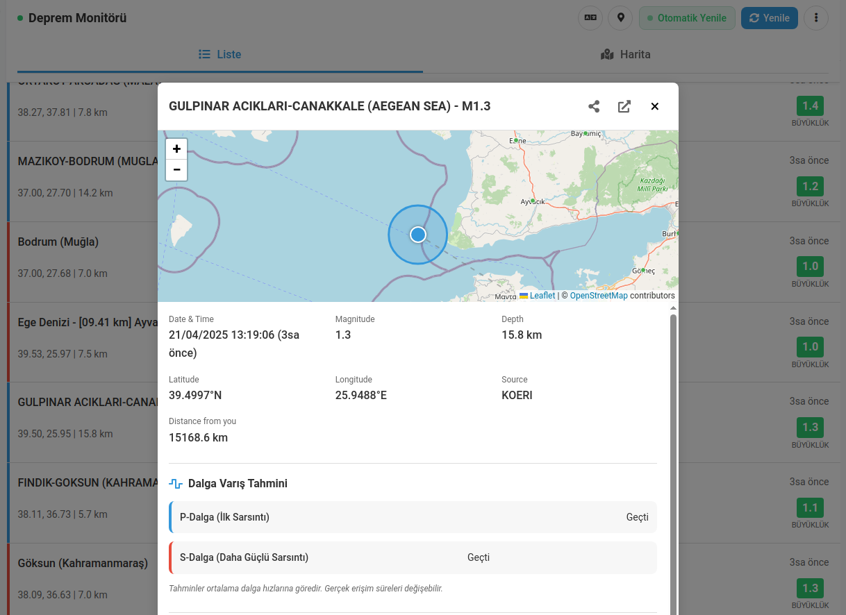 AFAD-KOERI Mobile-friendly 